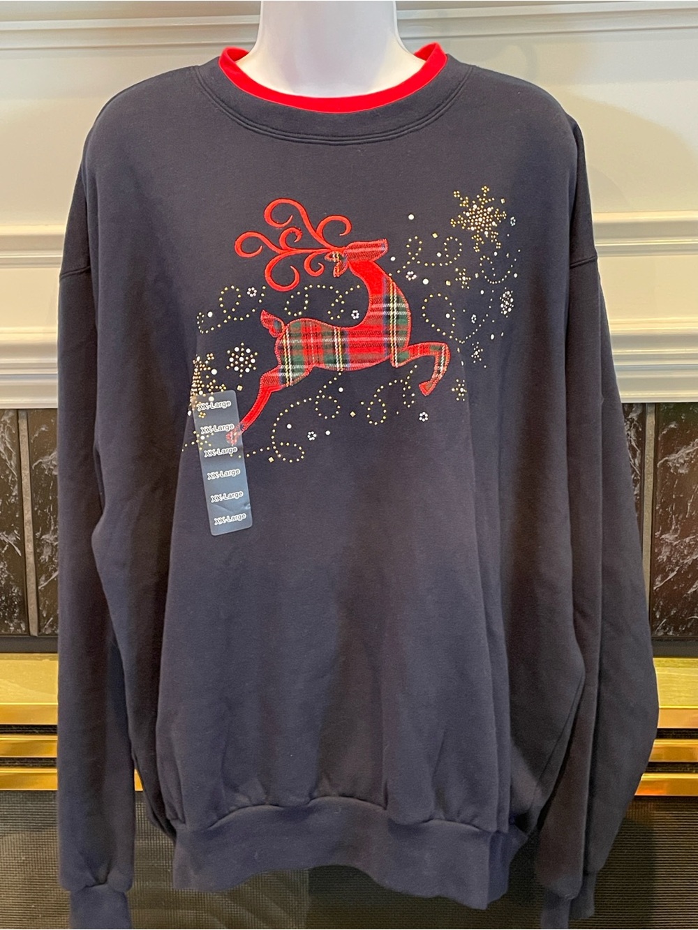 Bedazzled Reindeer Christmas Sweatshirt